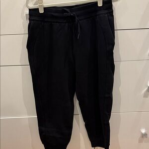 lululemon Scuba High Rise Cropped Black Joggers
